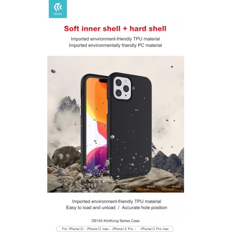 Cover alta protezione interno morbido per iPhone 12 Mini Ner