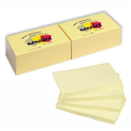 Foglietti MEMOIDEA 127x75 mm giallo pastello - 12 blocchetti