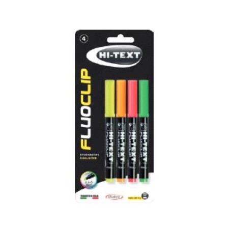 Fluoclip Evidenziatore blister 4 pezzi