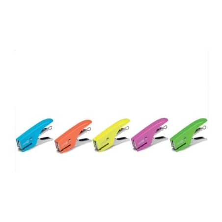 Cucitrice a pinza MINI 8 FLUO punto chiuso - azzurro