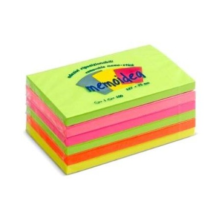 MEMOIDEA 127x76 mm colori neon assortiti - 6 blocchi da 100 