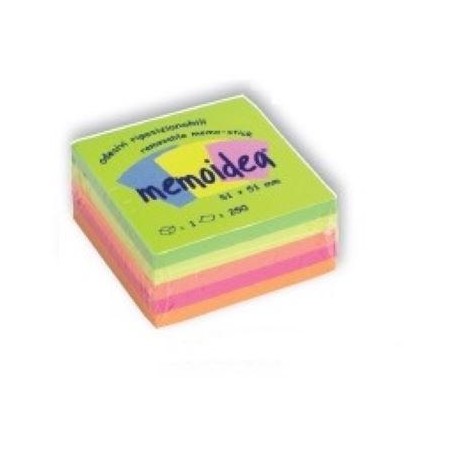 MEMOIDEA 51x51 mm colori neon assortiti - 250 fogli 