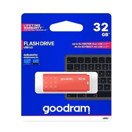 Pendrive GoodRAM 32GB UME3 orange USB 3.0 - retail blister