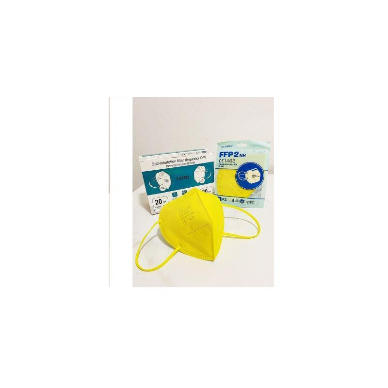 Mascherina protettiva monouso FFP2 GIALLA - conf. da 20PZ