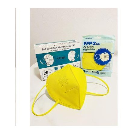 Mascherina protettiva monouso FFP2 GIALLA - conf. da 20PZ