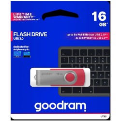 Pendrive GoodRAM 16GB UTS3 RED USB 3.0 - retail blister