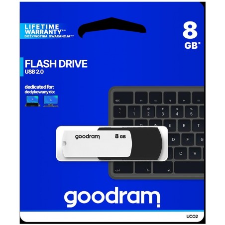 Pendrive GOODRAM Black-White 8GB USB 2.0 - retail blister
