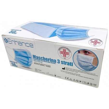 Mascherina chirurgica medicale TIPO II - TNT 3 strati - 10x5