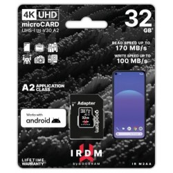 microSD IRDM by GOODRAM 32GB UHS I U3 A2 + adapter