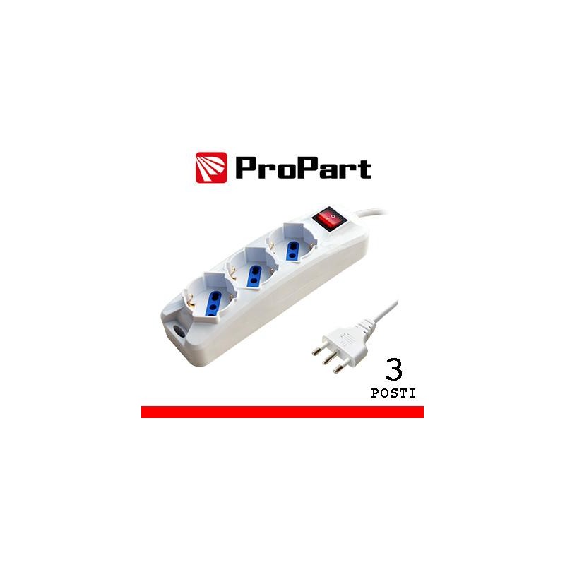 Multipresa 3pos bipasso/schuko spina16A +interr