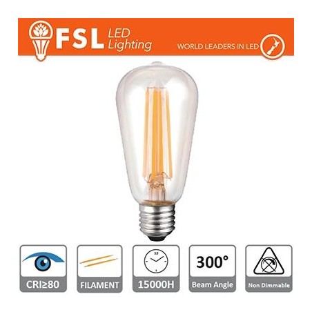 Lampada Filamento Edison - 6W 4000K E27