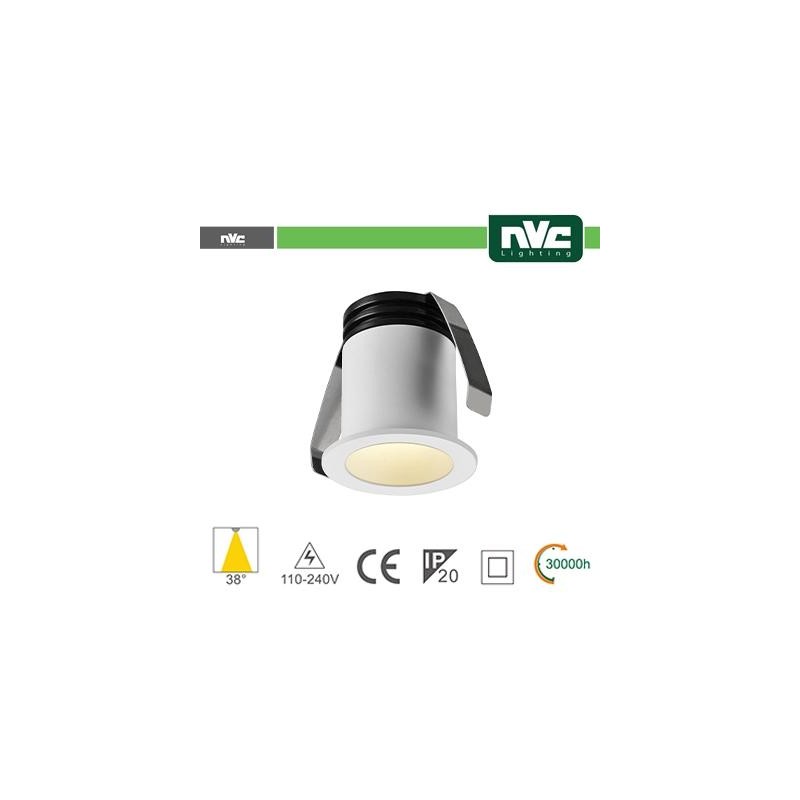 Punto Luce LED 2W 3000K 38° IP20 FORO:35mm