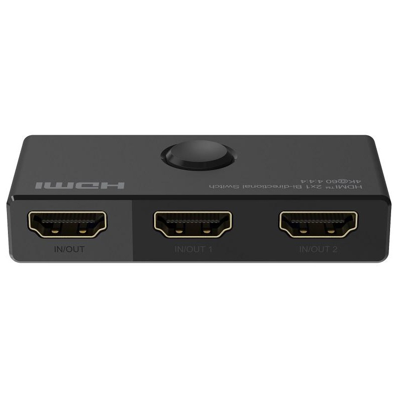 Switch HDMI 2x1, Splitter 1x2, 2 Porte bidirezionali, 4K@60