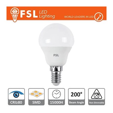 Lampada Sfera - 5,5W 3000K E14 460LM