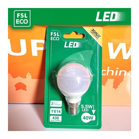 Lampada Sfera BLISTER - 5,5W 4000K E14 