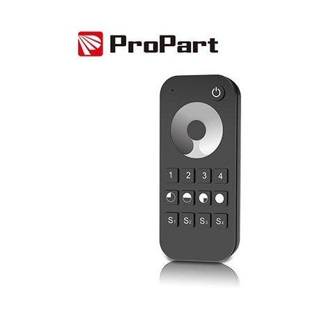 Telecomando 1CH 4 zone, 4 scene, nero, RF2.4G