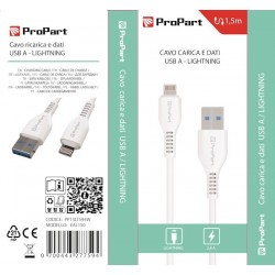 Cavo Lightning Apple 5V 2.4A 1.5mt Carica e dati Bianco