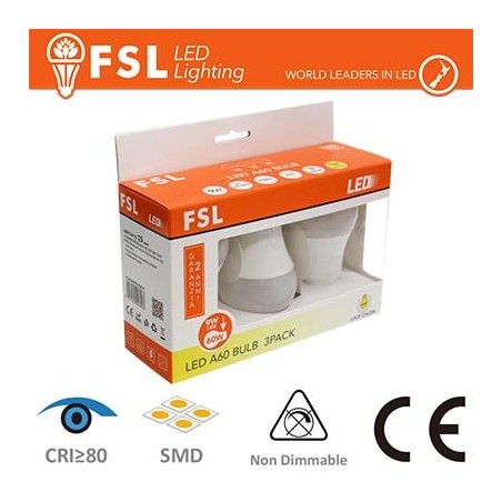 Lampada Goccia: Confezione 3PACK - 9W 3000K 770LM