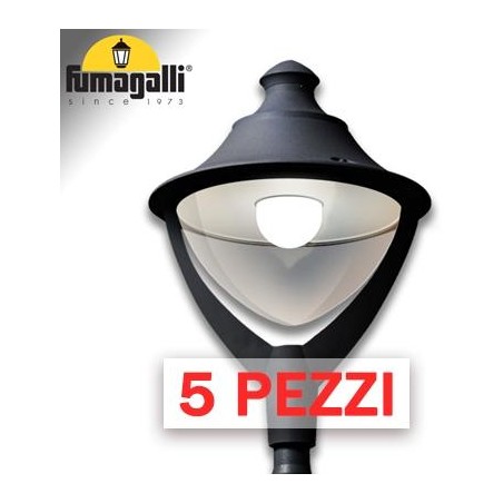 5x BEPPE 400 NERO TRASP POWER LED E27 30W CCT SET