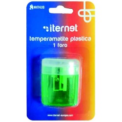 Temperamatite plastica 1 foro multicolore 24pz / scatola
