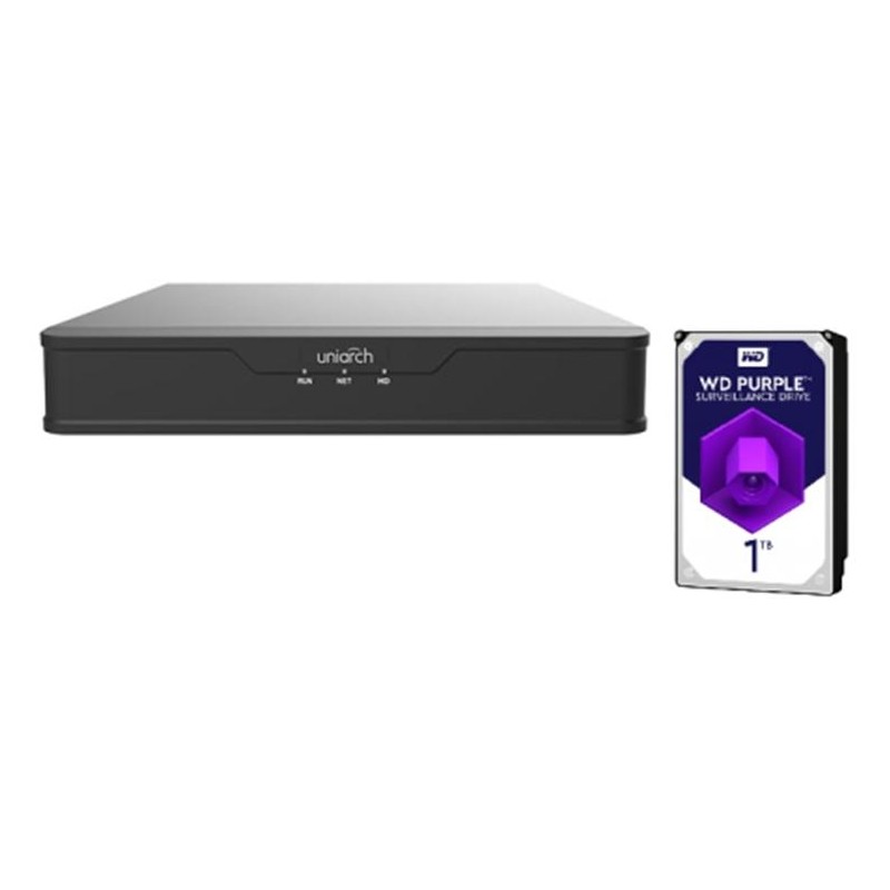 NVR Uniarch 16 Canali 8 Megapixel, 16 PoE,1HDD, Serie S2