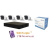 Kit Analogico 4 Canali 4 Megapixel, con 1 hdd Preinstallato
