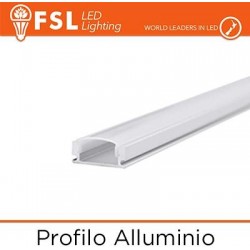 Profilo Alluminio 6063 - U - Barra 2 metri