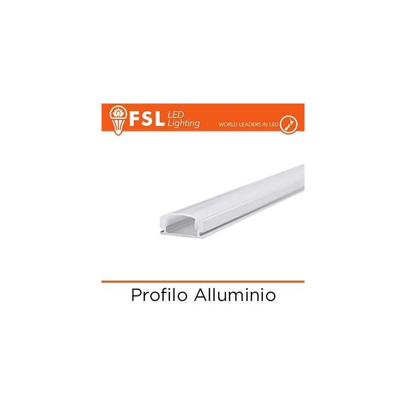 Profilo Alluminio 6063 - U - Barra 2 metri