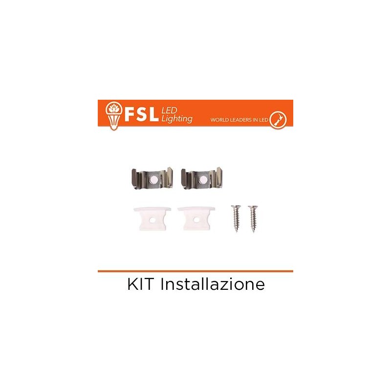 KIT Installazione per Profilo ad Incasso