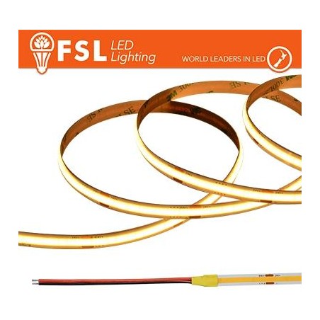 Striscia LED COB 5metri - IP20 3000K 24V 15W/m 1450lm/m