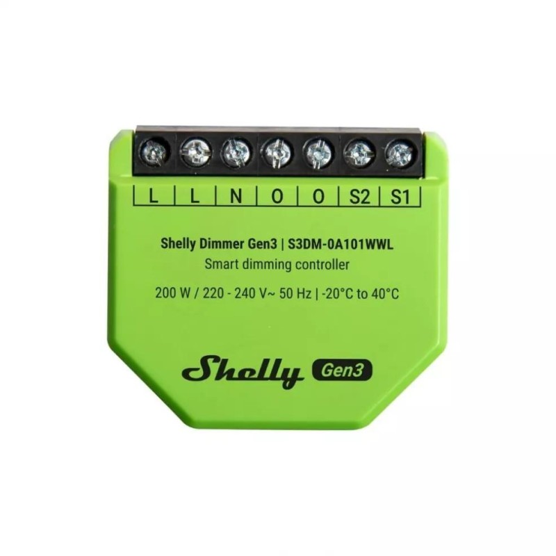 Shelly Dimmer Gen3 - Smart Dimmer AC 1ch. Wi-Fi + PM