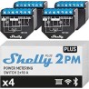 Shelly Plus 2PM - FOUR PACK Smart Relay Tapparelle 16A AC/DC WiFi + PM
