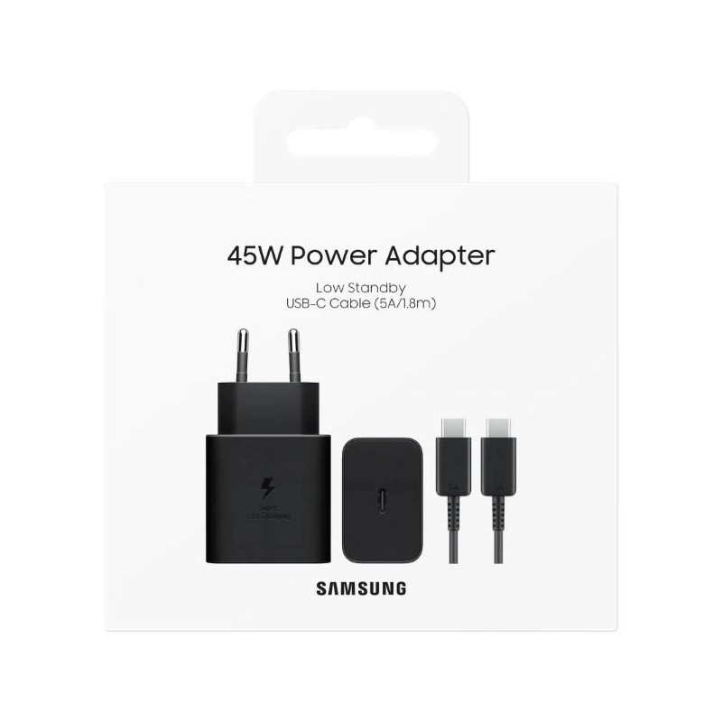Samsung Caricatore 45W Super Fast con Cavo USB-C EP-T4511XBEGEU
