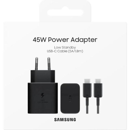 Samsung Caricatore 45W Super Fast con Cavo USB-C EP-T4511XBEGEU