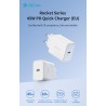 Carica Batterie PD 45 Watt Tipo-C per carica rapida bianco