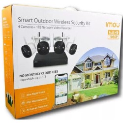 Imou KIT Videoregistratore di rete a 4 CH NVR 1080p Wireless+ 4Telecamere+HD 1TB