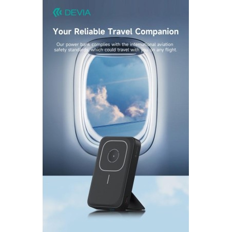 Power bank Magnetico con supporto anche per Apple Watch 20W 10.000 mAh Nero