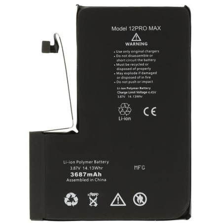 IP 12 Pro Max Batteria Diagnostica 3687 mAh Nero S+