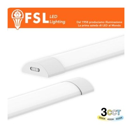 Plafoniera Lineare LED 40W 150cm - 3 in 1 CCT (3000-4000-6500K)
