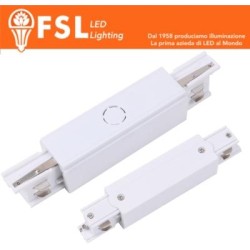 FSL Connettore Forma I per binario Trifase - Colore Bianco