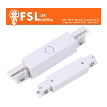 FSL Connettore Forma I per binario Trifase - Colore Bianco
