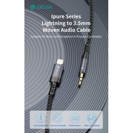 Cavo Audio da Lightning a Jack 3.5mm lunghezza 1 mt