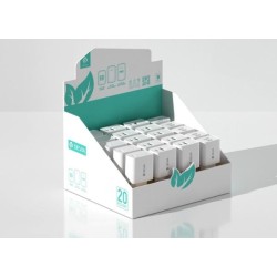 Espositore caricabatterie da muro 20 pezzi 5pz USB A+A - 5pz Tipo-C - 10pz C+A