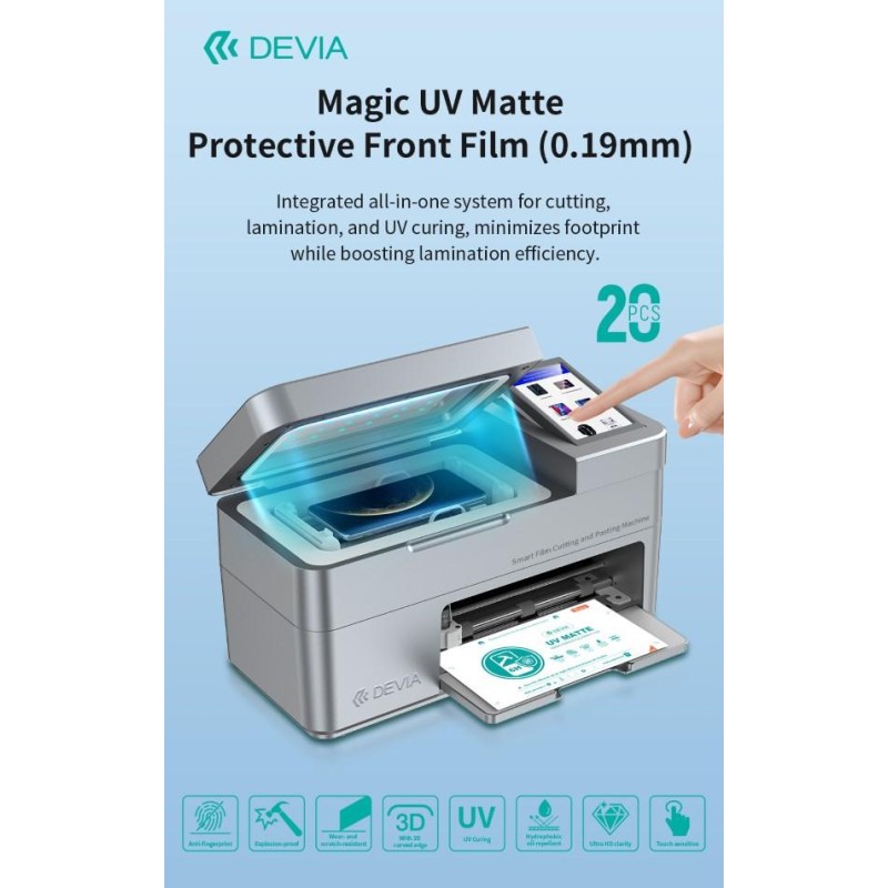 Pellicole 0,19mm Smartphones UV Trasparenti per plotter Magic 20 pz