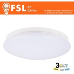 Plafoniera LED 18W Ø312*82mm - 3 in 1 CCT (3000-4000-6500K) IP44