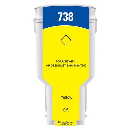 300ML Yellow Reman HP DesignJet T850,T870,XT870,XT950676M8A