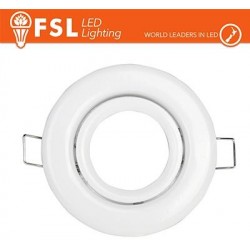 Portafaretto orientabile Colore Bianco 90*25/Φ70 - GU10 MR16