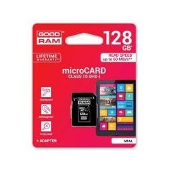 microSD 128GB CARD class 10 UHS I + adapter - retail blister