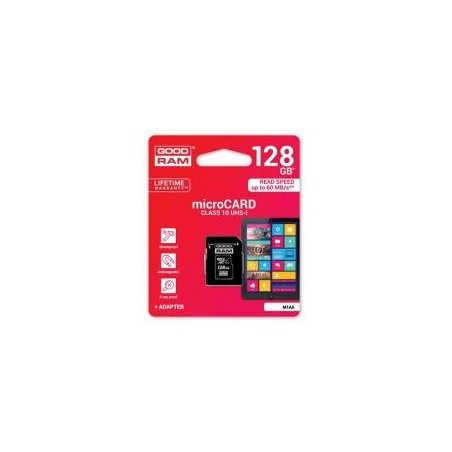 microSD 128GB CARD class 10 UHS I + adapter - retail blister