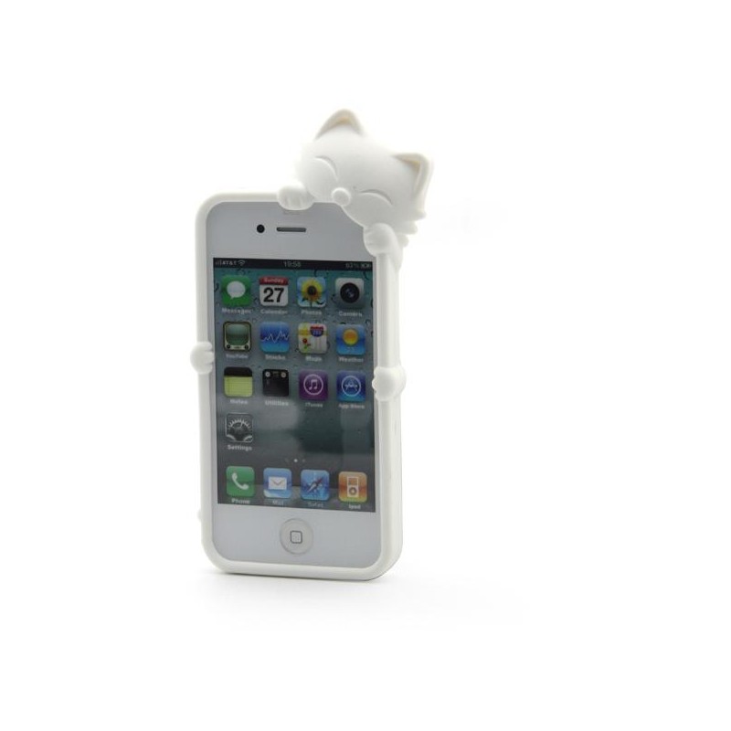 Bianca gato style silicone case for iphone 4/4s
